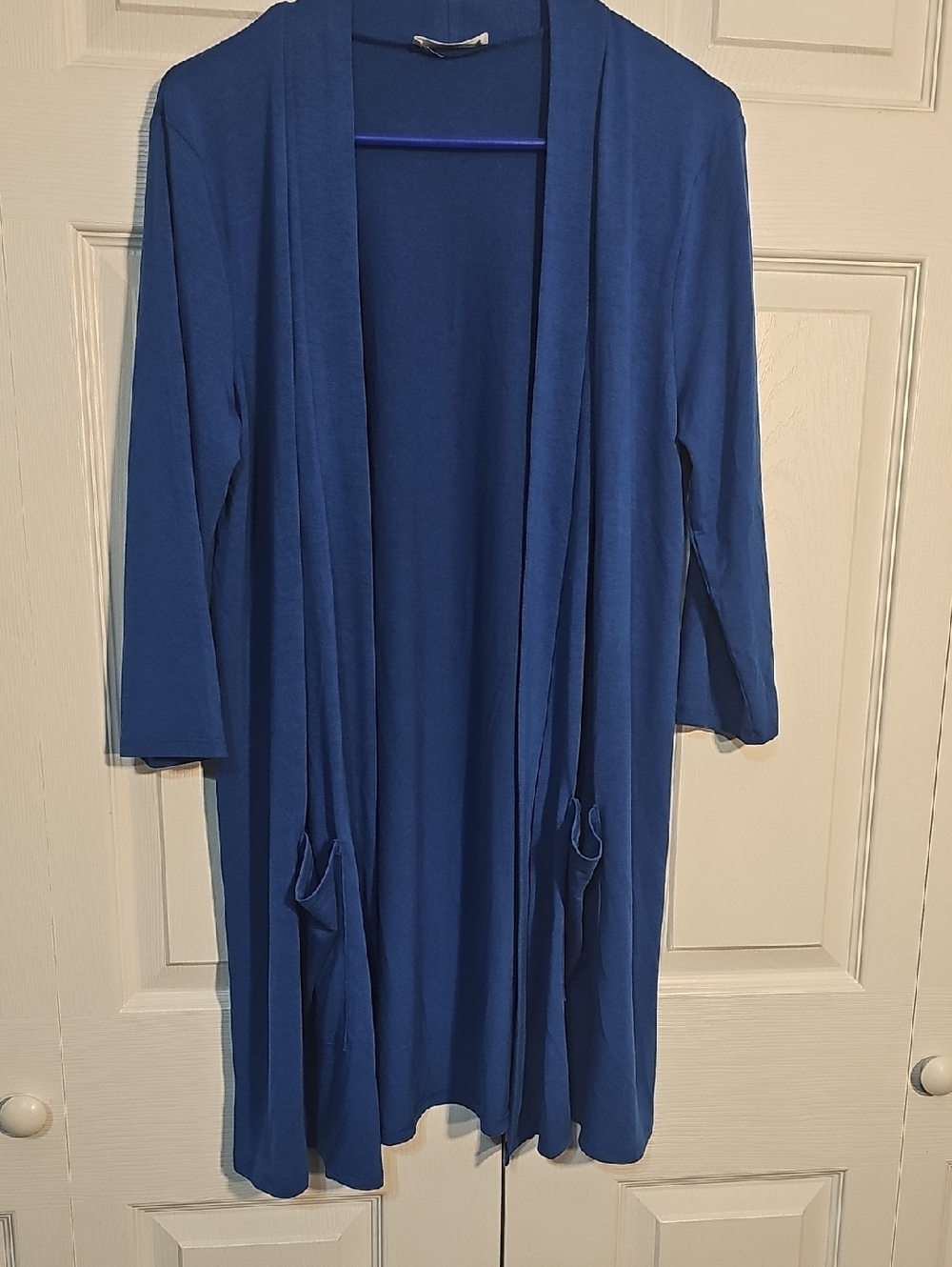 Zenana Outfitters Blue Open-Front Cardigan